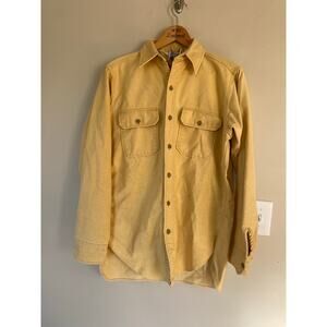 Vintage Woolrich Chamois Flannel Button Down Large (Long/ Tall) Yellow